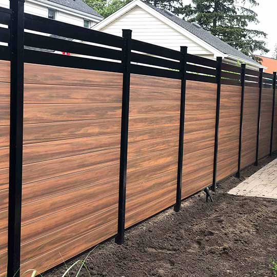 Vinyl fence installation