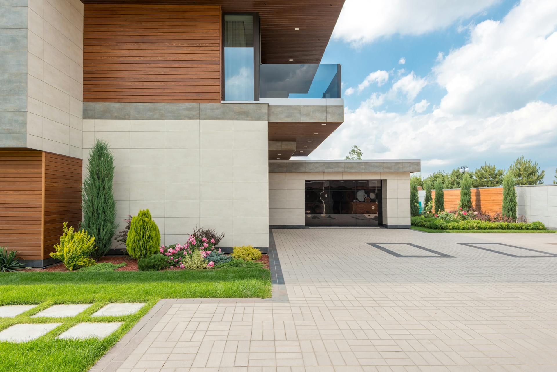 Concrete parking pad and driveway at a Utah short-term rental property