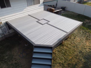 TREX composite deck installation